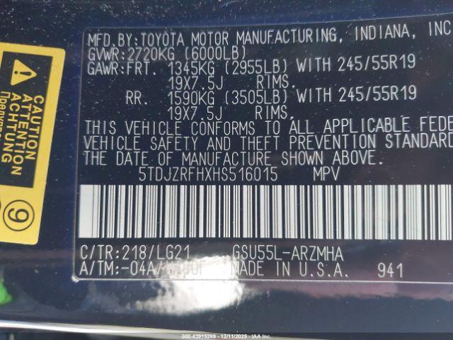 Toyota Highlander Se Image 11