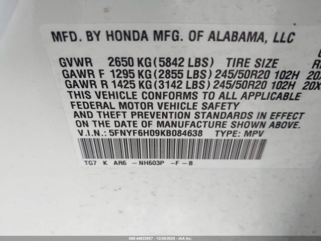 Honda Pilot Elite Image 12