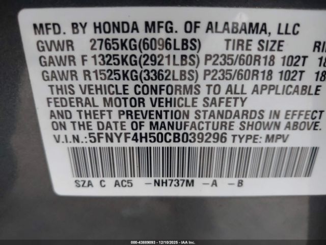 Honda Pilot Ex-l Image 14