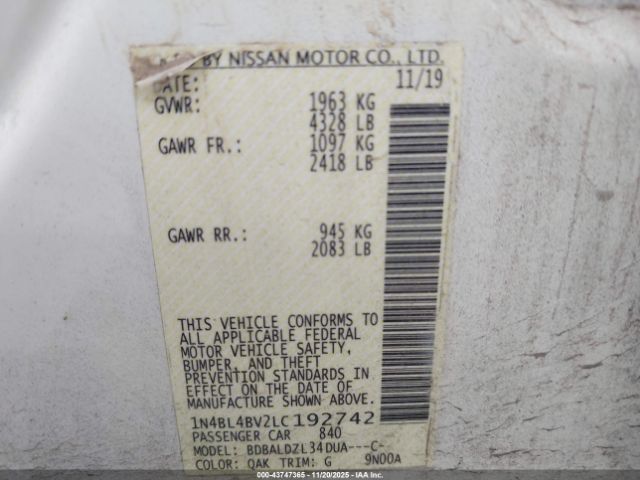 Nissan Altima S Fwd Image 8